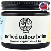 Baume Tallow Nu de Reroot Organics dans son pot, hydratation naturelle pour tout le corps.