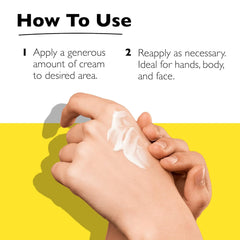 RESCUE Remedy Cream 30g hand application demonstrating easy moisturization for dry skin.