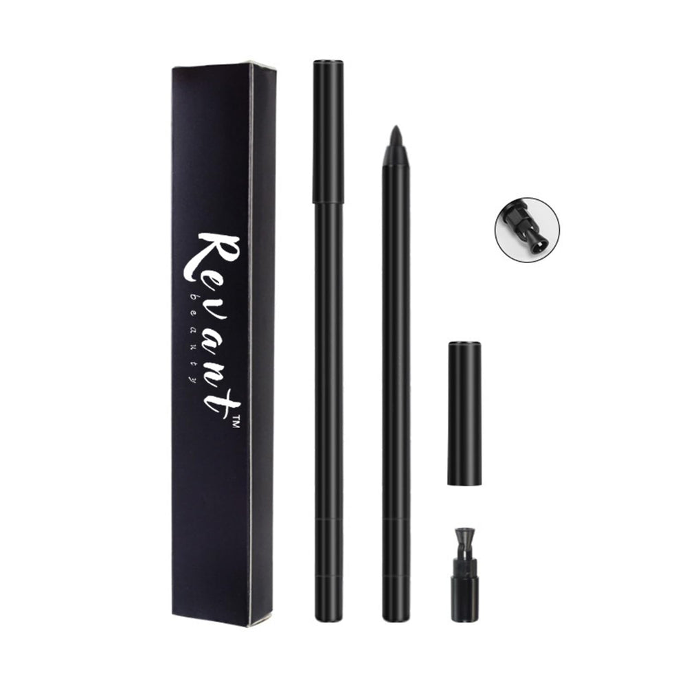 Revant Beauty Eyeliner noir, pointe ronde pour des traits nets.