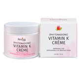 Reviva Labs Vitamin K Creme on bruising area showing soothing, skin-brightening effect