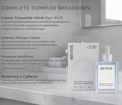 Application Revive sur cuir chevelu montrant le massage pour nourrir les cheveux.