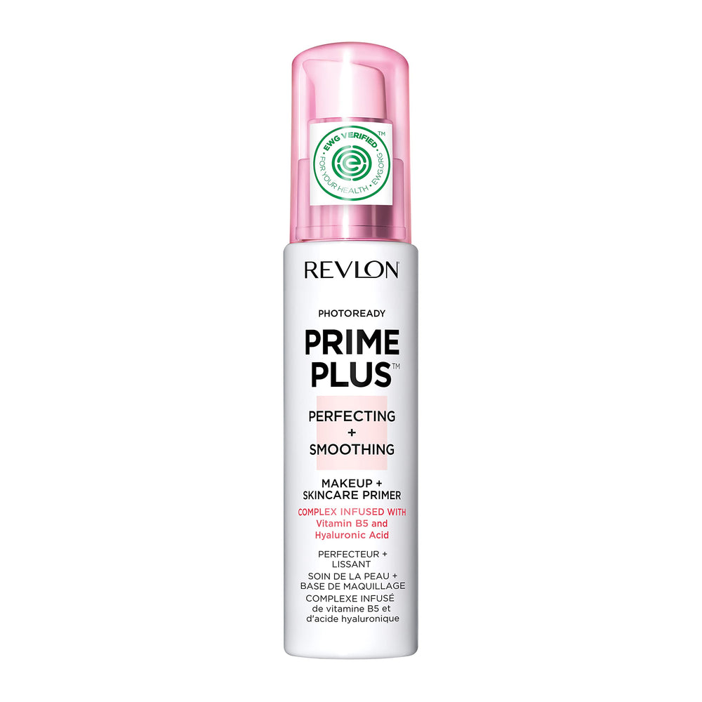 Base de maquillage hydratante Revlon avec acide hyaluronique pour lisser et préparer le maquillage.