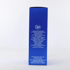 REVLON Charlie Blue Spray – vue arrière du flacon et étiquette.