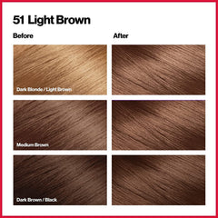 REVLON Colorsilk 51 Brun Clair étape d'application pour une couleur uniforme