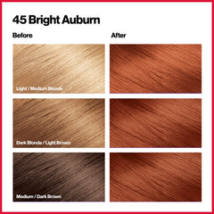 REVLON Colorsilk: application couleur avant-après pour un rendu naturel et durable.