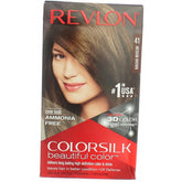 Revlon ColorSilk 41 Medium Brown – bouteille couleur et nuance naturelle.