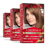 Revlon ColorSilk Bond Repair Complex — boîte prête à l’emploi, couleur sans ammoniac et soin potentiel.