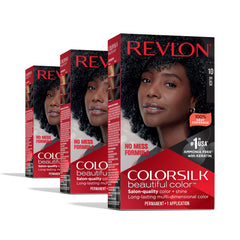 Revlon Colorsilk Coloration cheveux — bouteille et application sans ammoniac, couverture 100% des cheveux gris
