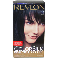 REVLON Colorsilk Noir – application facile pour une couleur homogène et durable.