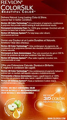 REVLON Colorsilk Noir – crème colorante offrant couverture 100 % des cheveux gris.