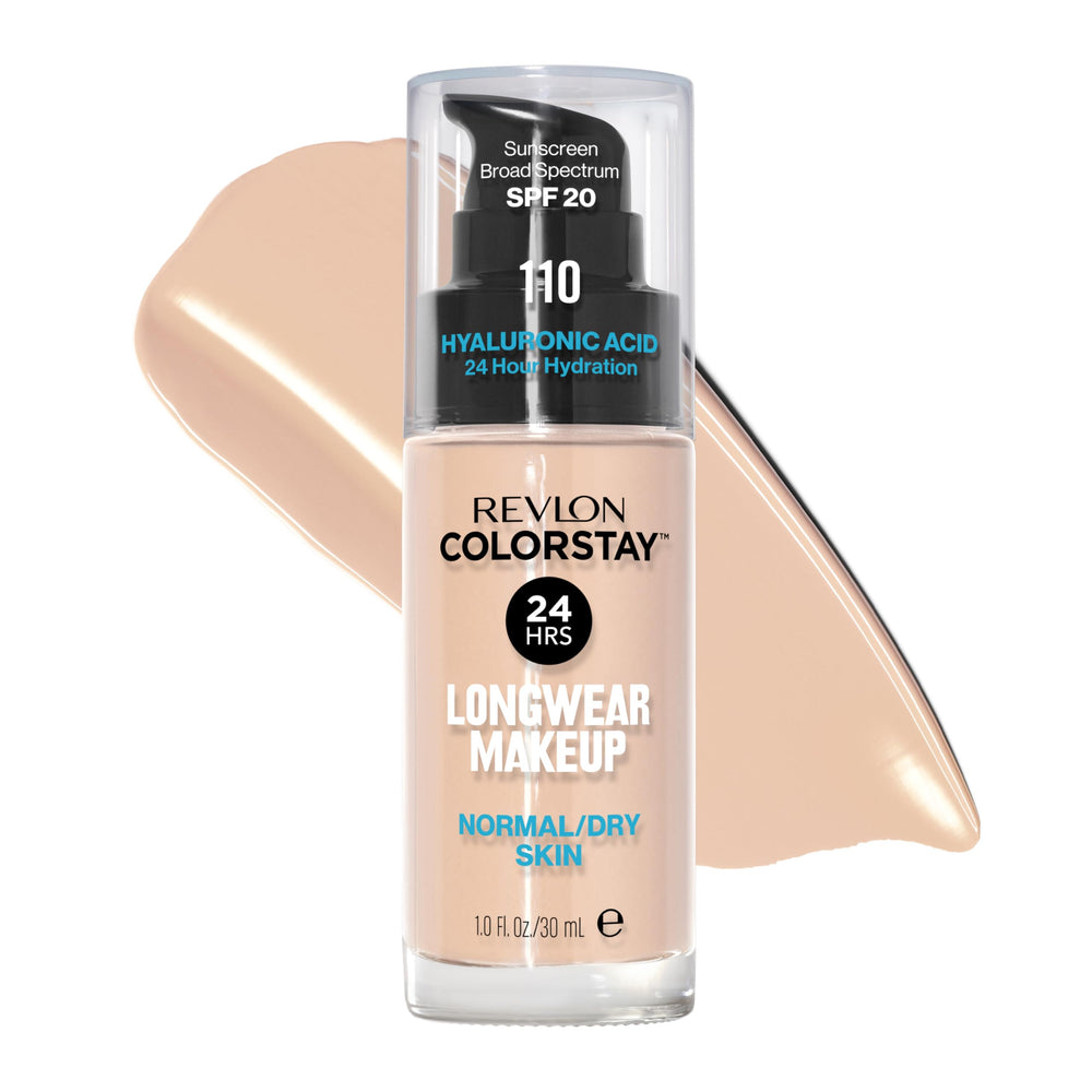 Fond de teint Revlon ColorStay – bouteille ouverte pour application longue durée.