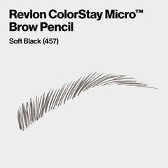 Crayon sourcils micro Revlon pour couleur naturelle et estompage facile.