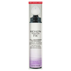 REVLON Fill + Blur Primer sur le visage et le cou, pour lisser les ridules.