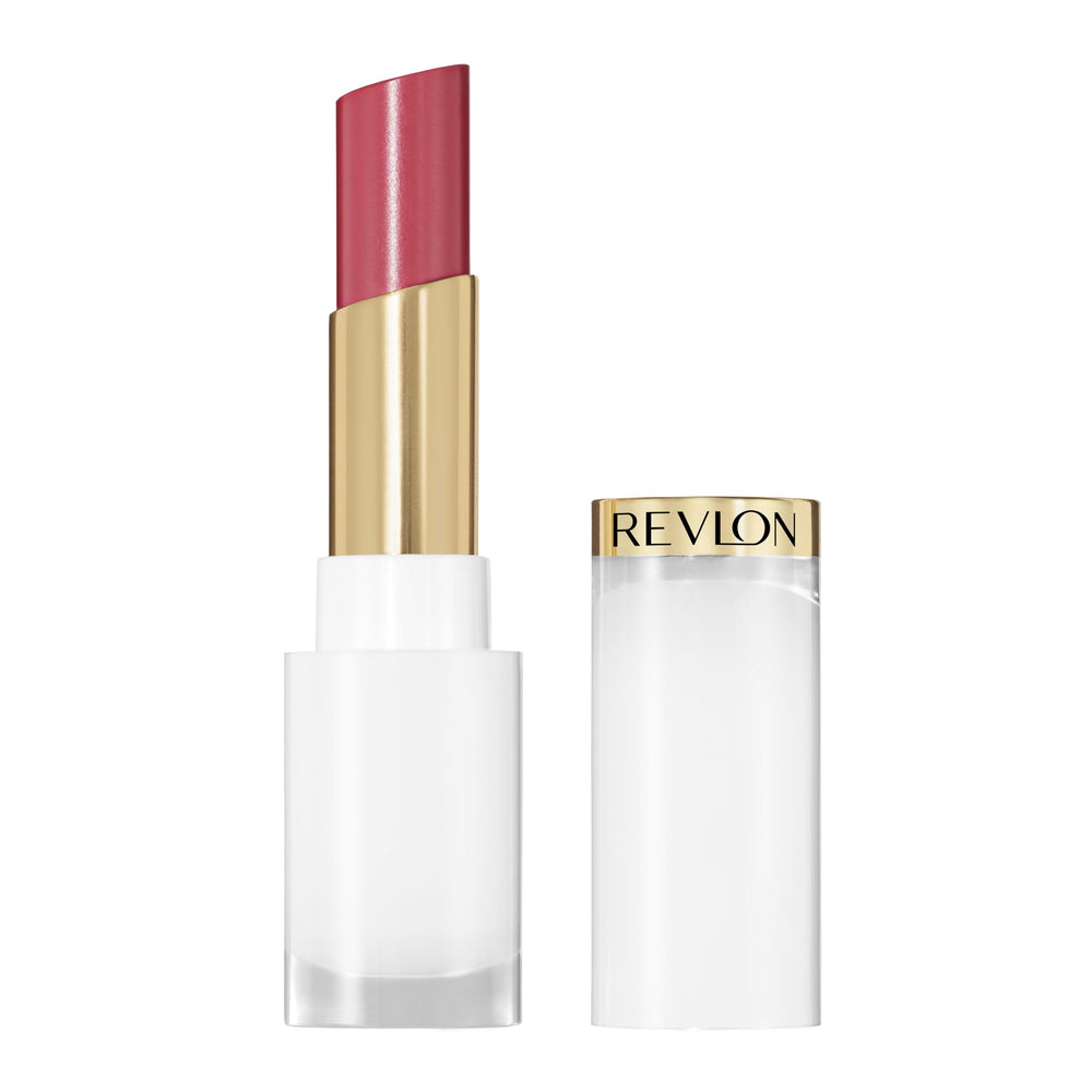 REVLON baume hydratant éclat-verre sur emballage, hydratation immédiate et fini brillant.