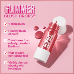 Application en 1 clic pour des joues fraîches avec Revlon Glimmer Blush Drops.