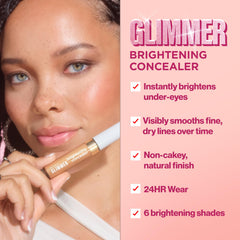 Tube léger Revlon Glimmer Brightening Concealer garantit un fini naturel.