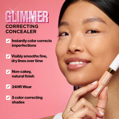 REVLON Glimmer Correcting Concealer texture légère qui suit les contours du visage.
