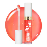 REVLON Glimmer Lip Oil dans sa bouteille étincelante offrant hydratation rapide et fini brillant.