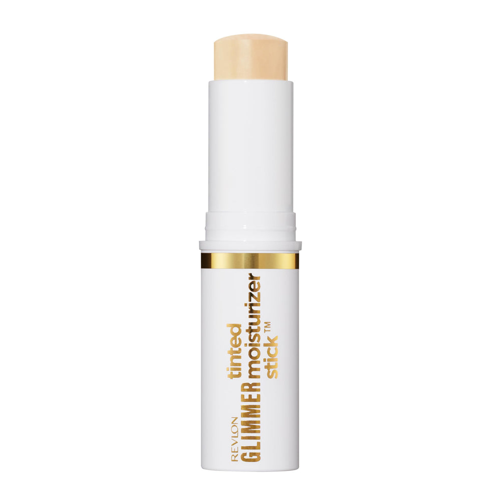 REVLON Glimmer Tinted Moisturizer Stick packaging for on-the-go glow and touch-ups.