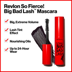 Mascara Revlon brosse double-face offre volume panoramique et uniforme.