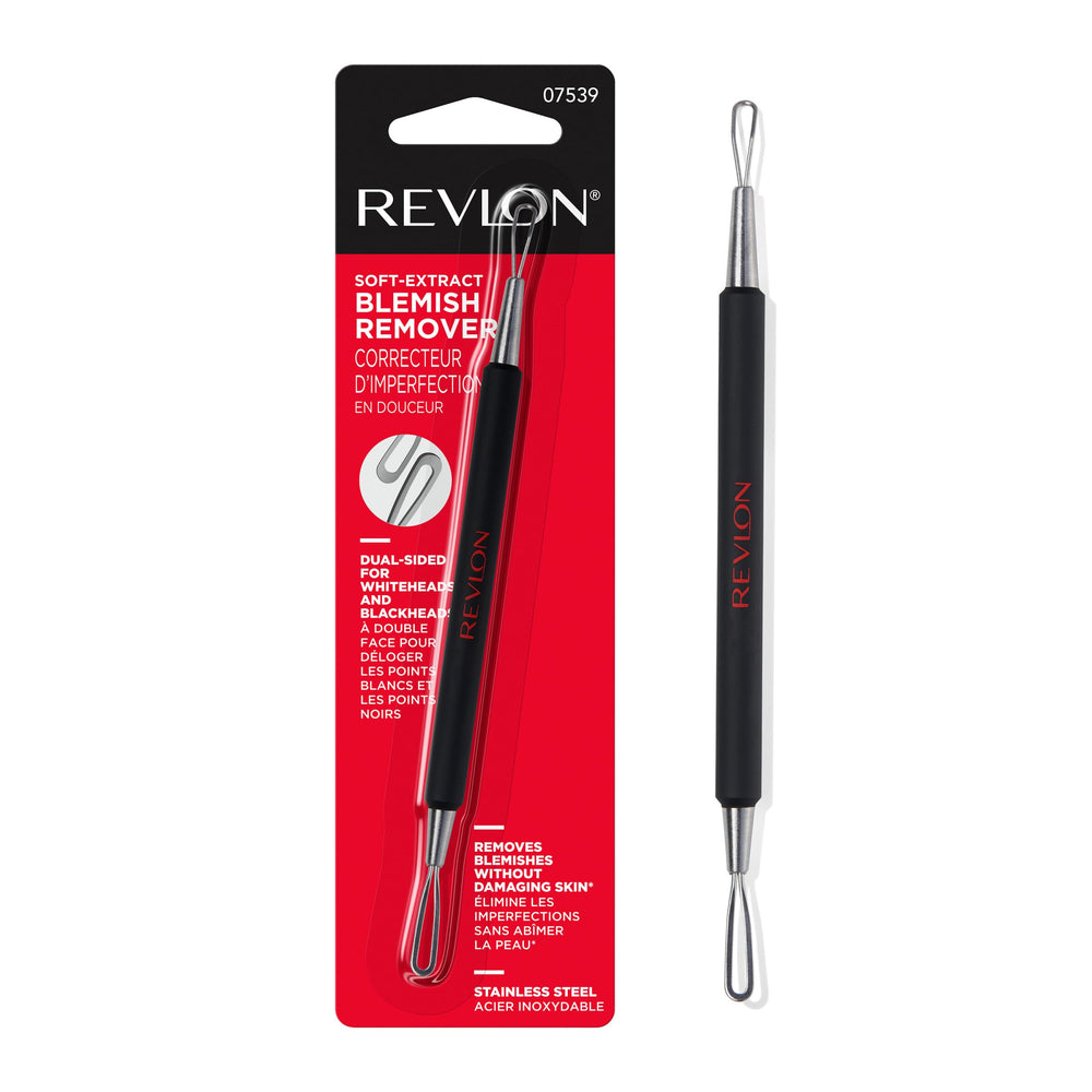 Outil REVLON Soft-Touch pour extraction des imperfections avec prise confortable.