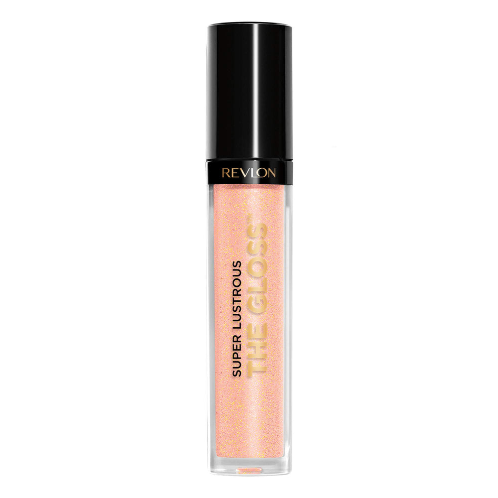 Gloss à lèvres REVLON Snow Pink 205 en tube, brillance élevée et hydratation.