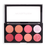 Palette Ultra Blush Revolution Beauty London : 8 teintes pour un teint frais et modulable.