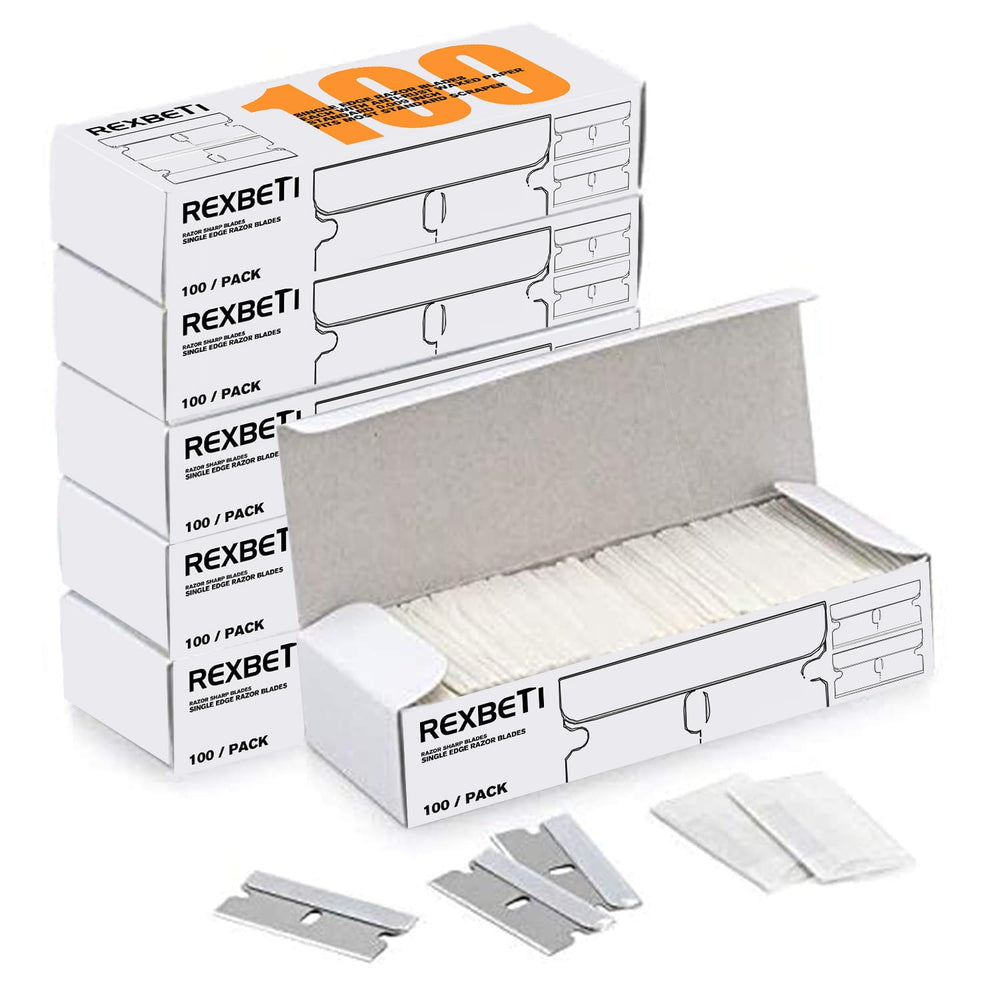 Lames Rexbeti à arête simple 1,5 x 0,75 pouce, emballage individuel