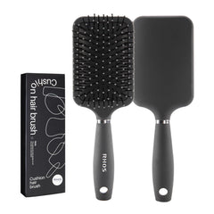 Brosse RHOS à plateau gris vue d’ensemble, idéale pour démêler rapidement.