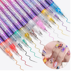 Ricishiy-stylo-art-ongles-pointe-fin pour tracés précis et nets.