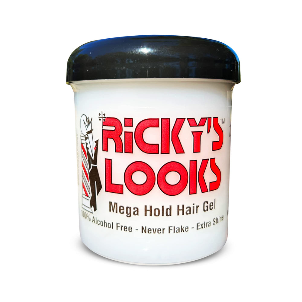 Ricky's Looks Mega Hold Gel offre une pose durable et une brillance légère.