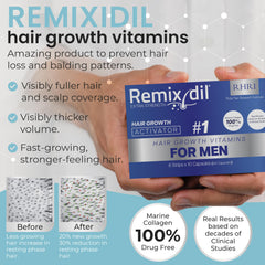 Institut de Recherche Capillaire RIDA: cheveux plus denses et barbe plus fournie.