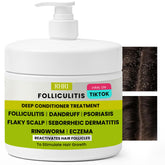 Rida Hair Research Institute – Bouteille versée du conditionneur Folliculite pour une application facile.