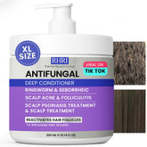 Rida Neoketramin: conditionneur antifongique en bouteille, favorise un cuir chevelu sain.