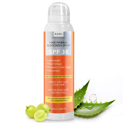 Rida SPF30 bouteille pulvérisateur capillaire pour protection solaire des cheveux.