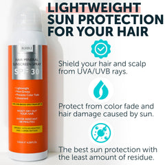 Rida SPF30 pulvérisateur 360 pour une couverture rapide des racines aux pointes.