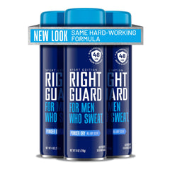 Right Guard Sport Powder Dry Scent spray can front view for all-day protection