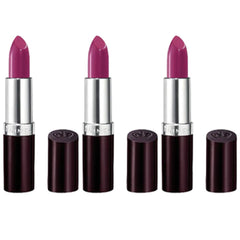 Rimmel rouge à lèvres Améthyste Scintillante emballage élégant et pratique.