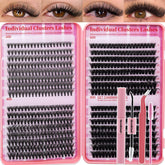 RITALASH kit cils en grappes: ensemble débutants, 640 pièces pour un look naturel.