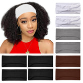 Bandeau RITOPER femme élastique noir et blanc, pack de 10, ajustement confortable.
