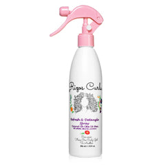 Rizos Curls Refresh & Detangle Spray — bouteille pratique démêle et rafraîchit les boucles