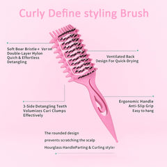 RIZOVA brosse démêlage-boucles facilite le démêlage en douceur.