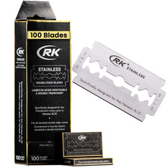 RK Shaving lames double-tranchant, lot de 100, compatible AL13, durable et efficaces pour un rasage régulier.