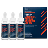Ro Roman flacon-pipette: solution 5% minoxidil pour application précise.