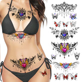 Roarhowl tatouage fleurs 3D réalistes pour un look séduisant et temporaire.