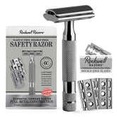 Rasoir Rockwell 6C avec lame double, pour une coupe précise et confortable.