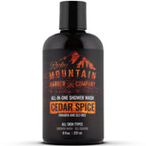 Rocky Mountain Barber Cedar Spice, bouteille prête pour une routine 5-en-1 pratique.