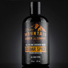 Rocky Mountain Barber Cedar Spice, pompe pratique pour doser facilement le produit.