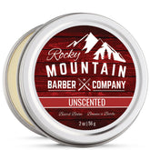 Rocky Mountain Barber Company Baume barbe classique sans parfum dans un pot, soin nourrissant.