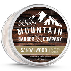 Rocky Mountain Barber Company crème rasage texture epaisse pour mousse dense.
